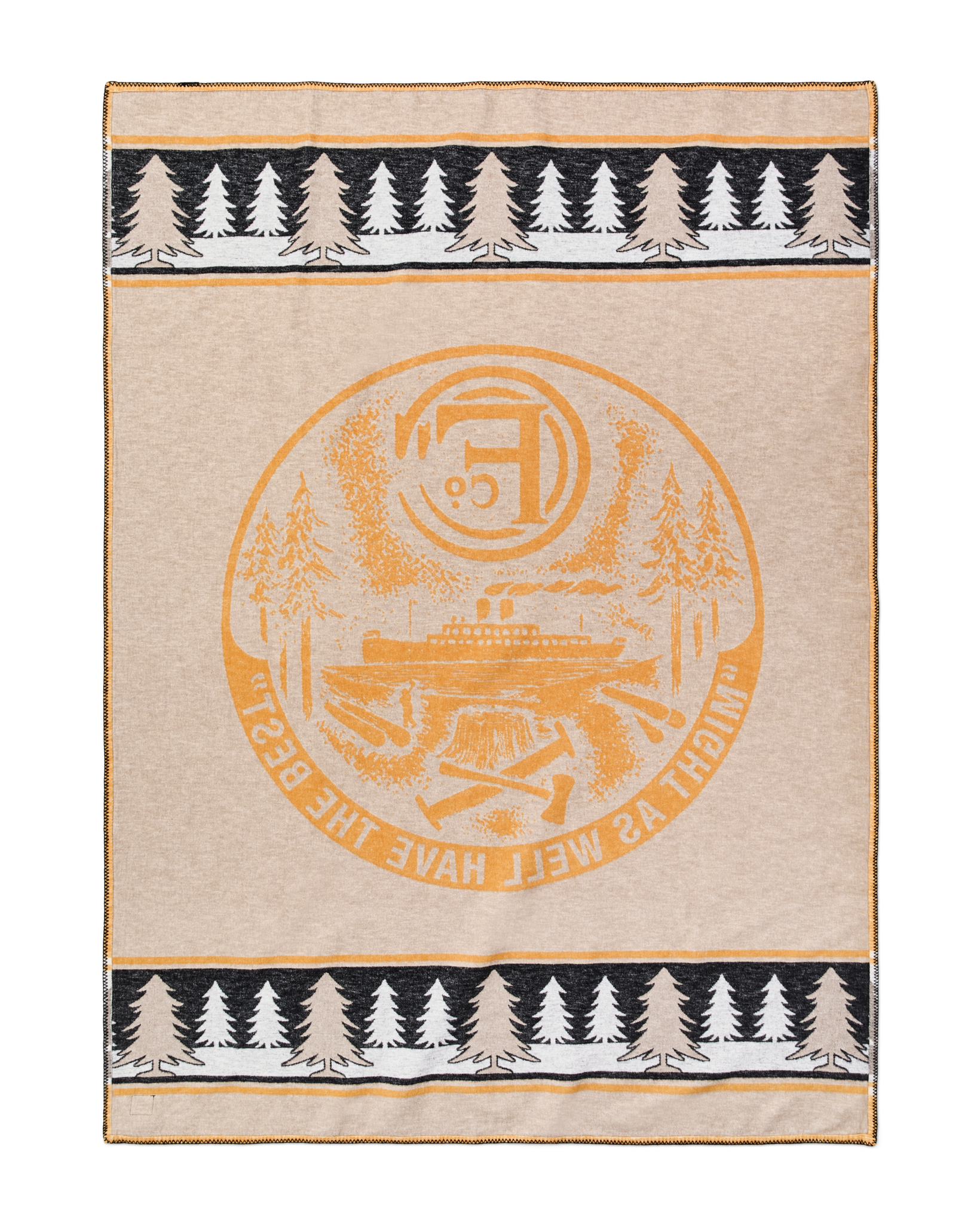 Alternative view of Forestry Cotton Blanket - Buckthorn Brown