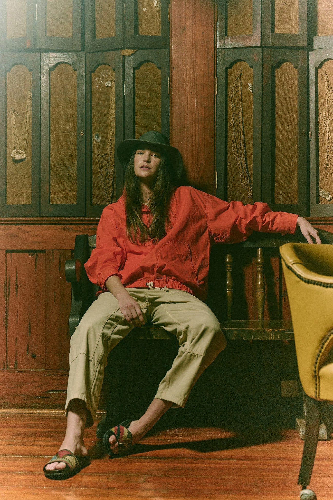 Alternative view of Women's Dry Wax Hooded Popover - Flame