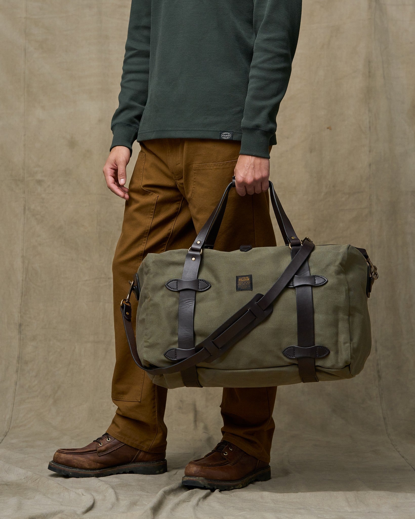 Alternative view of Medium Rugged Twill Duffle Bag - Otter Green