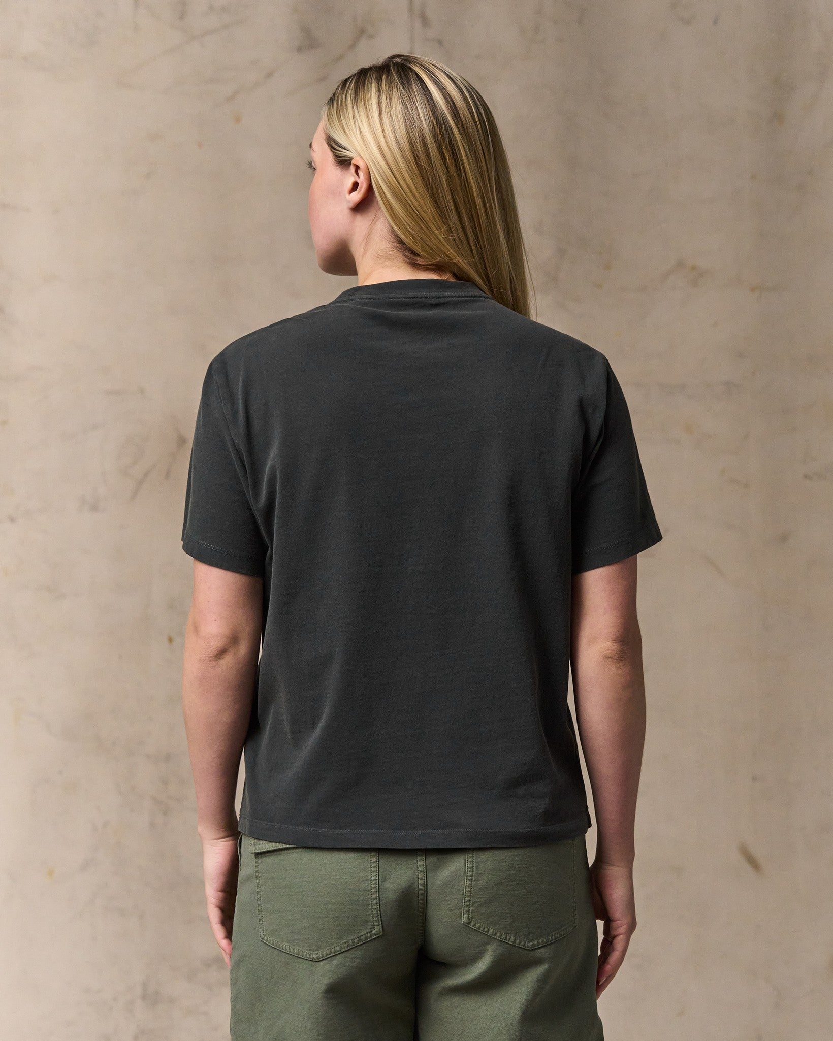 Alternative view of Women's Short Sleeve Pocket Tee - Faded Black