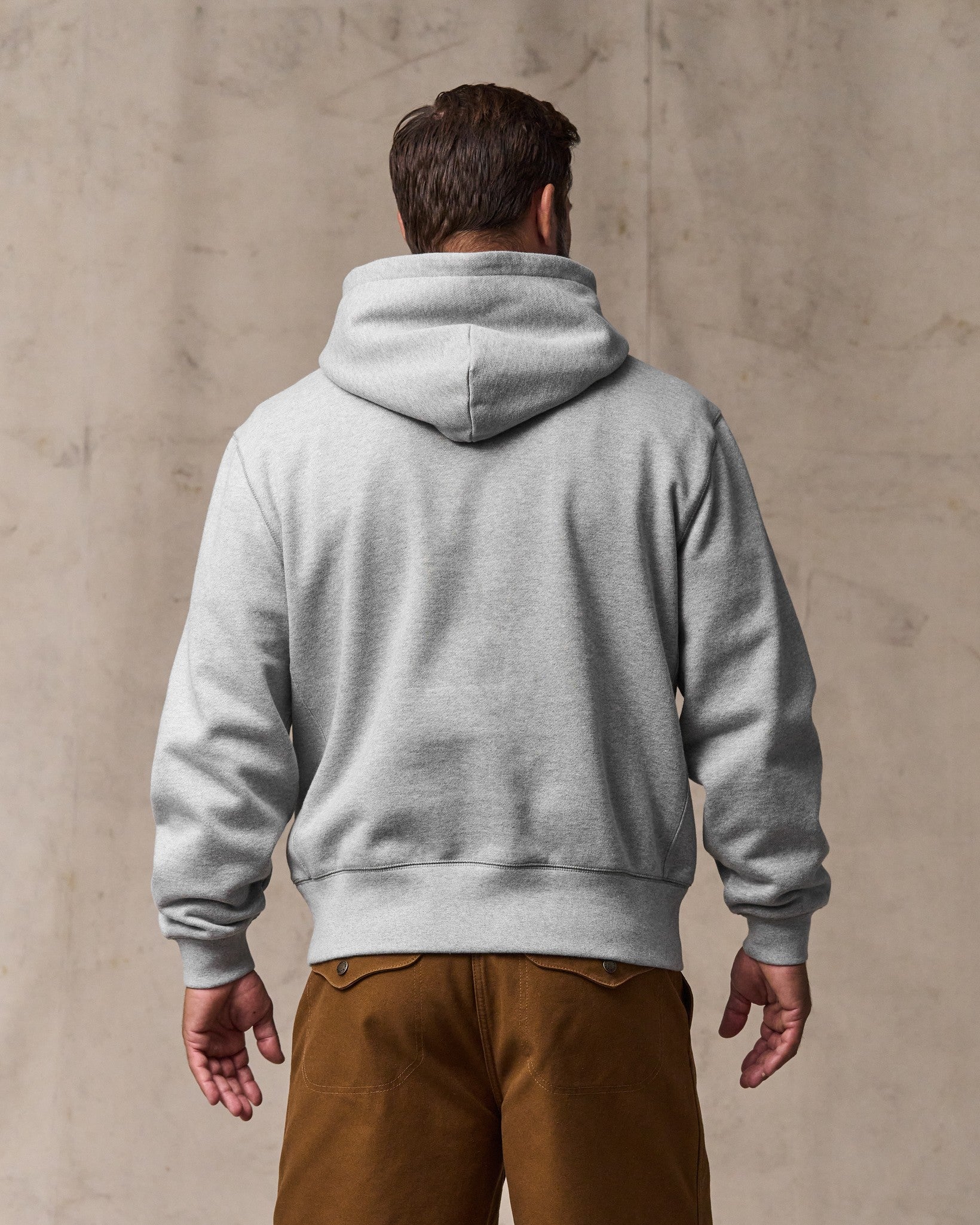 Alternative view of 14-oz. Heritage Fleece Hoodie - Gray Heather