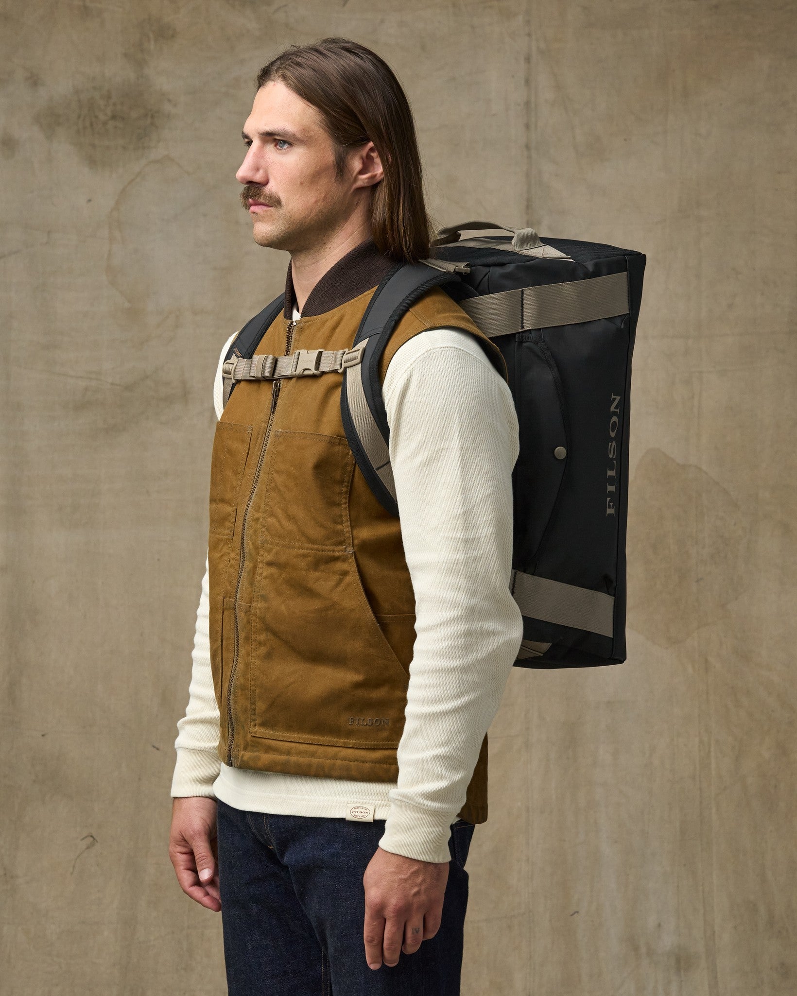 Alternative view of All-weather 40l Duffle - Black / Covert